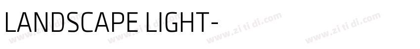 LANDSCAPE LIGHT字体转换